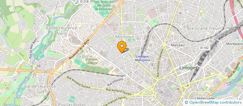 localisation de l'entreprise SCI TEAM ELTON à LIMOGES