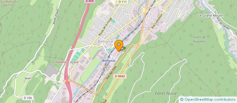 localisation de l'entreprise SCI TECH'INDUSTRY  BELLIGNAT