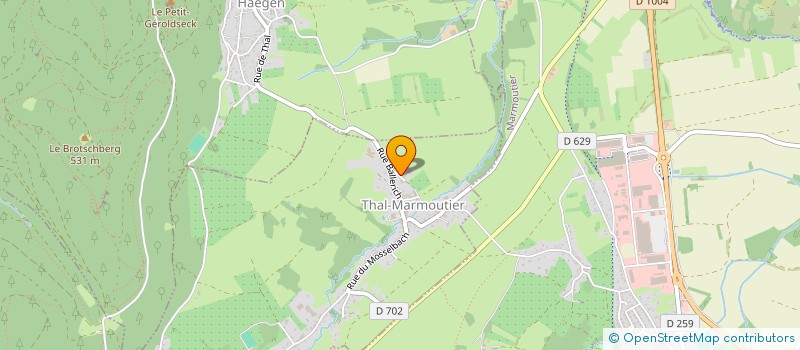 localisation de l'entreprise SCI TECHNOPARK  THAL-MARMOUTIER