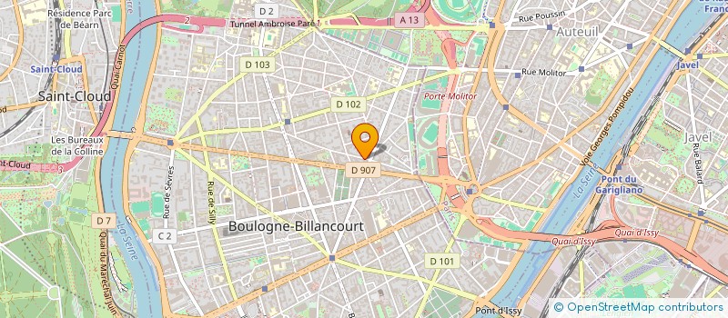 localisation de l'entreprise SCI TECHNOPIERRE à BOULOGNE BILLANCOURT