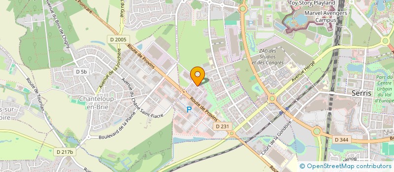 localisation de l'entreprise SCI TECHNOPOSE 1  MONTEVRAIN