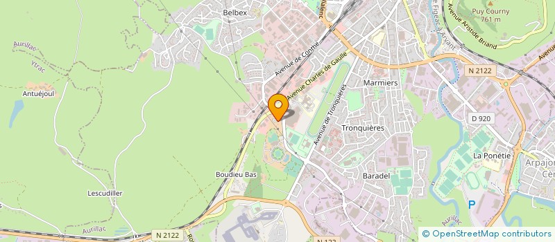 localisation de l'entreprise SCI TEINTURERIES PRES JULIEN à AURILLAC