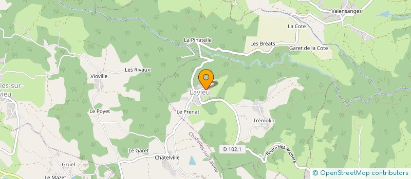 localisation de l'entreprise SCI TEJEVAL  LAVIEU