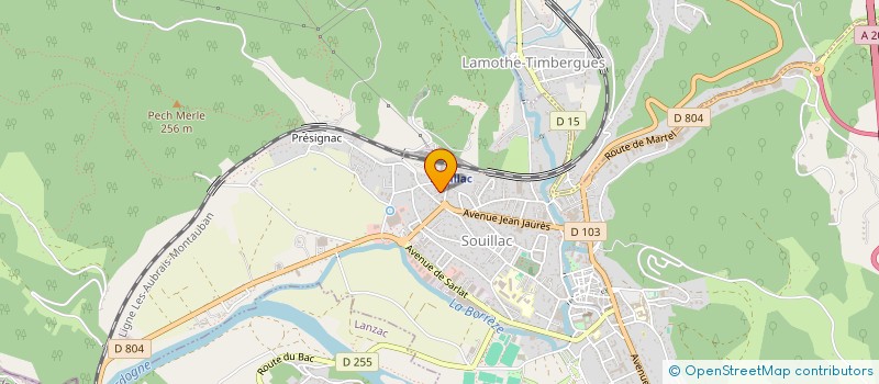 localisation de l'entreprise SCI TELL 46  SOUILLAC