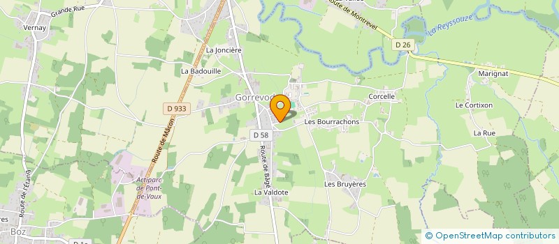 localisation de l'entreprise SCI TELUMAXSPM  GORREVOD