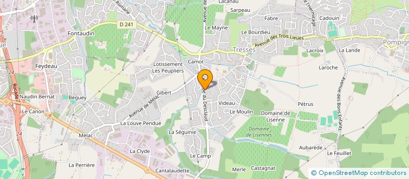 localisation de l'entreprise SCI TEM  TRESSES