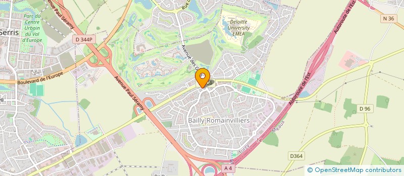 localisation de l'entreprise SCI TEM  BAILLY-ROMAINVILLIERS