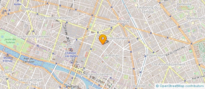 localisation de l'entreprise SCI TEMPLE BEAUBOURG  PARIS