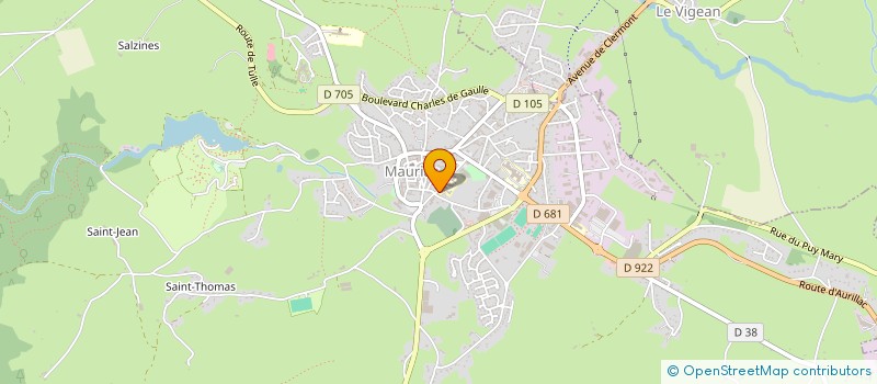 localisation de l'entreprise SCI TERNAT LABASTIDE à MAURIAC