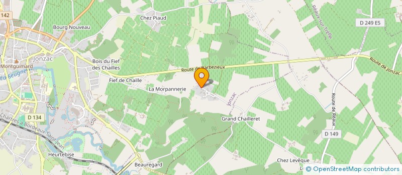 localisation de l'entreprise SCI TERRE DE LA VIE  JONZAC