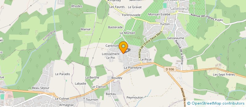 localisation de l'entreprise SCI TERRES D'AQUITAINE  SALLEBUF