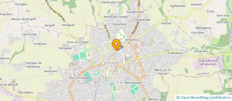 localisation de l'entreprise SCI TERRES ET MERS  LESNEVEN