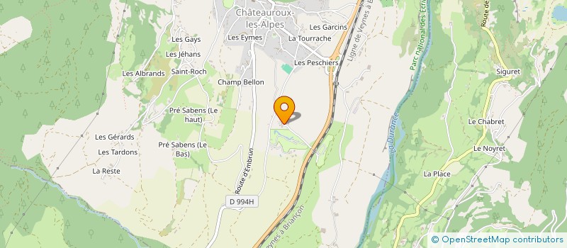 localisation de l'entreprise SCI TERROIR DES ECRINS  CHATEAUROUX-LES-ALPES