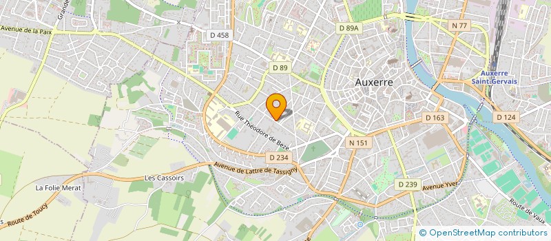 localisation de l'entreprise SCI TESSA à AUXERRE