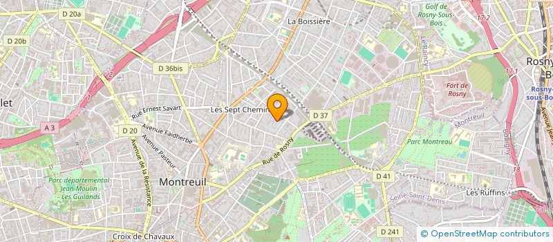 localisation de l'entreprise SCI TETRIS à MONTREUIL