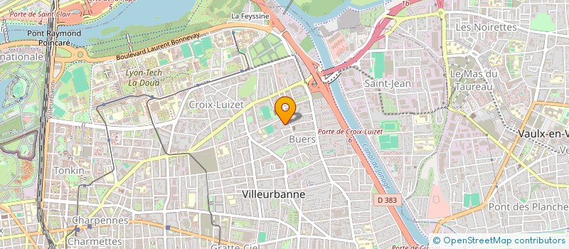 localisation de l'entreprise SCI TEXIER-RAVEL  VILLEURBANNE