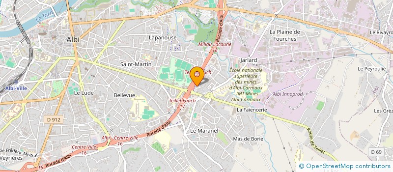 localisation de l'entreprise SCI TEYSSIER 37 à ALBI