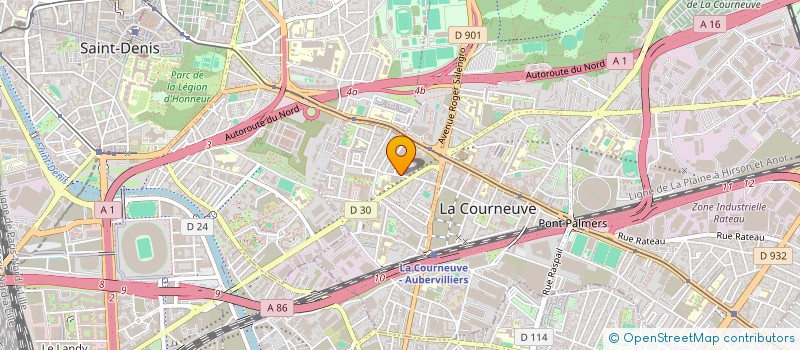 localisation de l'entreprise SCI TFG OUEST PACIFIQUE INVEST à LA COURNEUVE