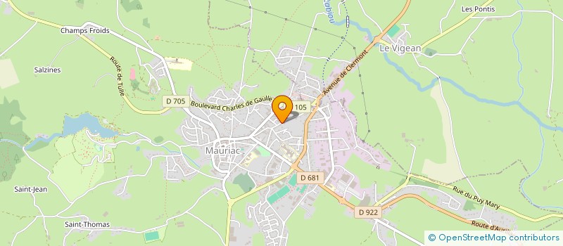 localisation de l'entreprise SCI TGBF à MAURIAC