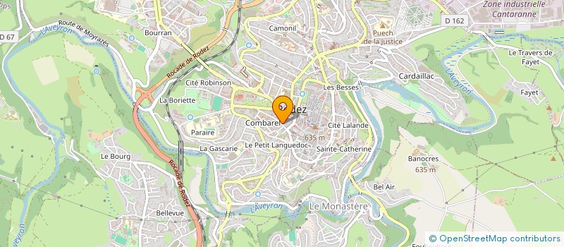 localisation de l'entreprise SCI TH MS  RODEZ