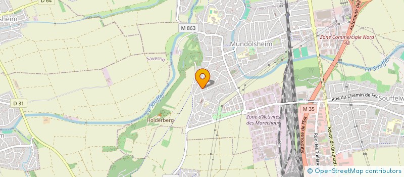 localisation de l'entreprise SCI THAL 2  MUNDOLSHEIM