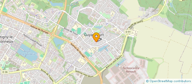 localisation de l'entreprise SCI THAREAU  GUYANCOURT