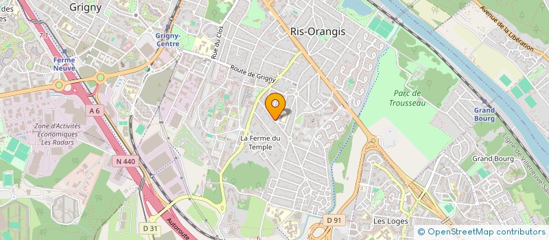 localisation de l'entreprise SCI THEBAULT DE LA FONTAINE  RIS-ORANGIS