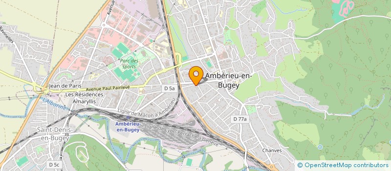 localisation de l'entreprise SCI THECA  AMBERIEU-EN-BUGEY