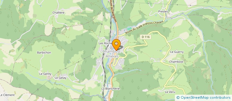 localisation de l'entreprise SCI THECSO  CHAMBOST-ALLIERES