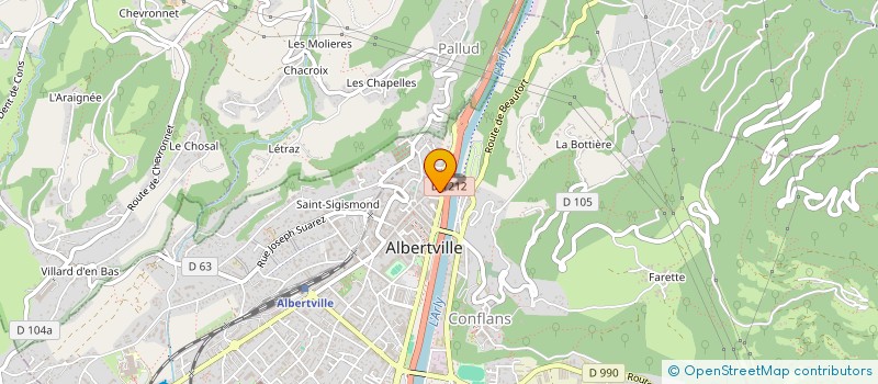 localisation de l'entreprise SCI THEMIS  ALBERTVILLE