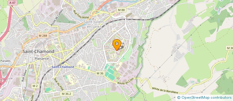 localisation de l'entreprise SCI THEMIS  SAINT-CHAMOND