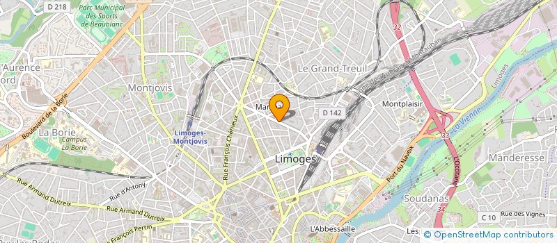 localisation de l'entreprise SCI THEOREME à LIMOGES