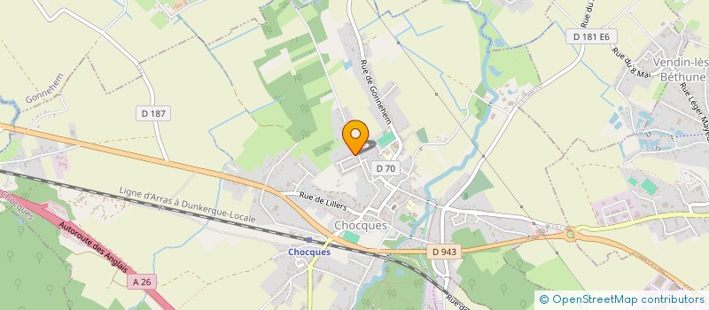 localisation de l'entreprise SCI THETA-62  CHOCQUES