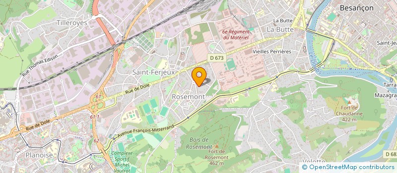 localisation de l'entreprise SCI THI ONE  BESANCON