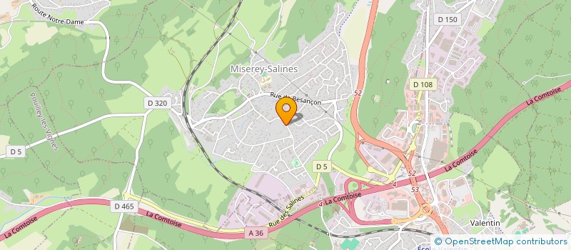 localisation de l'entreprise SCI THIBANAS  MISEREY-SALINES