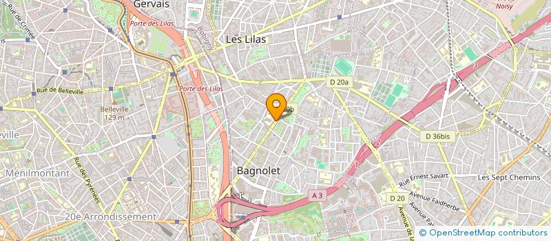 localisation de l'entreprise SCI THIBAUT à BAGNOLET