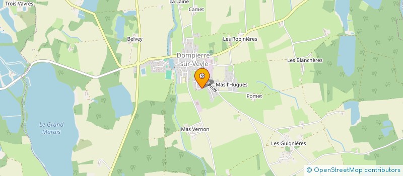 localisation de l'entreprise SCI THIBAUT AND CO  DOMPIERRE-SUR-VEYLE