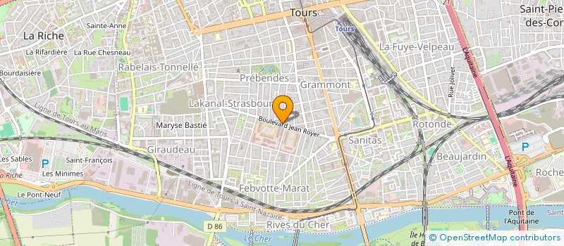 localisation de l'entreprise SCI THIERS  TOURS
