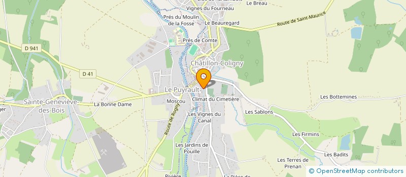 localisation de l'entreprise SCI THIERS à LA BUSSIERE