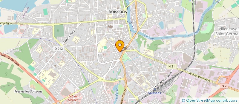 localisation de l'entreprise SCI THIERS à SOISSONS
