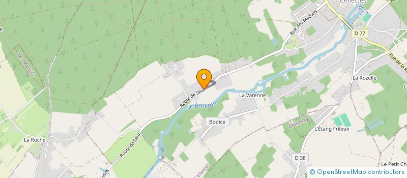 localisation de l'entreprise SCI THIGEN à CELLETTES