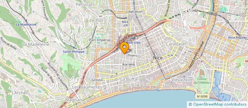 localisation de l'entreprise SCI THIRTEEN à NICE