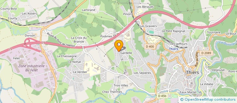 localisation de l'entreprise SCI THITAN  THIERS