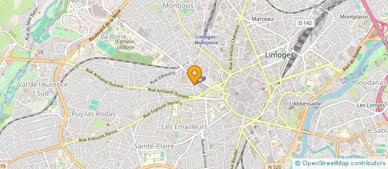 localisation de l'entreprise SCI THOMAS  LIMOGES