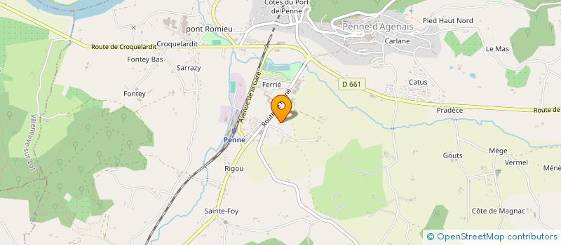 localisation de l'entreprise SCI THOMAS DDF  PENNE D'AGENAIS