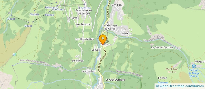 localisation de l'entreprise SCI THOMAS ET TRANQUI  LES CONTAMINES-MONTJOIE