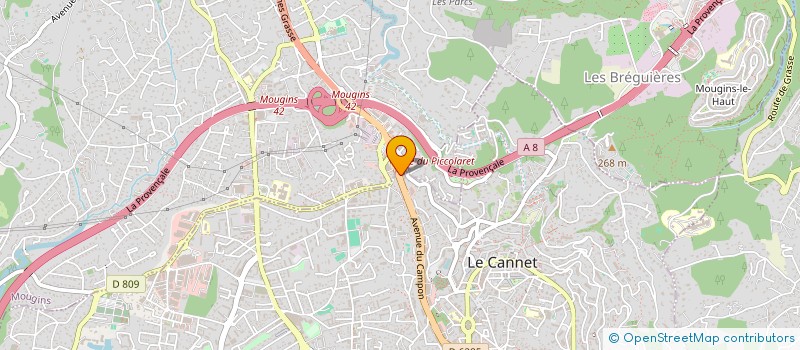 localisation de l'entreprise SCI THOMOL à LE CANNET