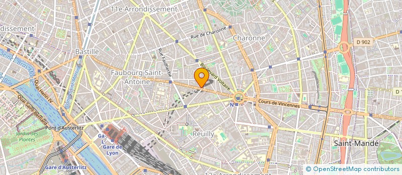 localisation de l'entreprise SCI THOT SAINT ANTOINE  PARIS 11