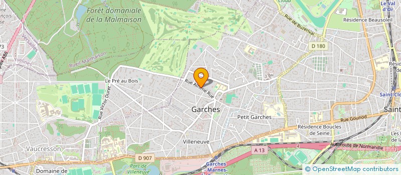 localisation de l'entreprise SCI THOUROUDE à GARCHES