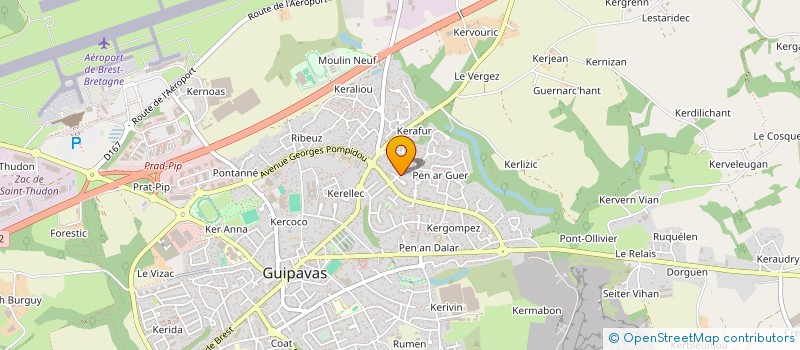 localisation de l'entreprise SCI TI BIHAN LOGODENN  GUIPAVAS